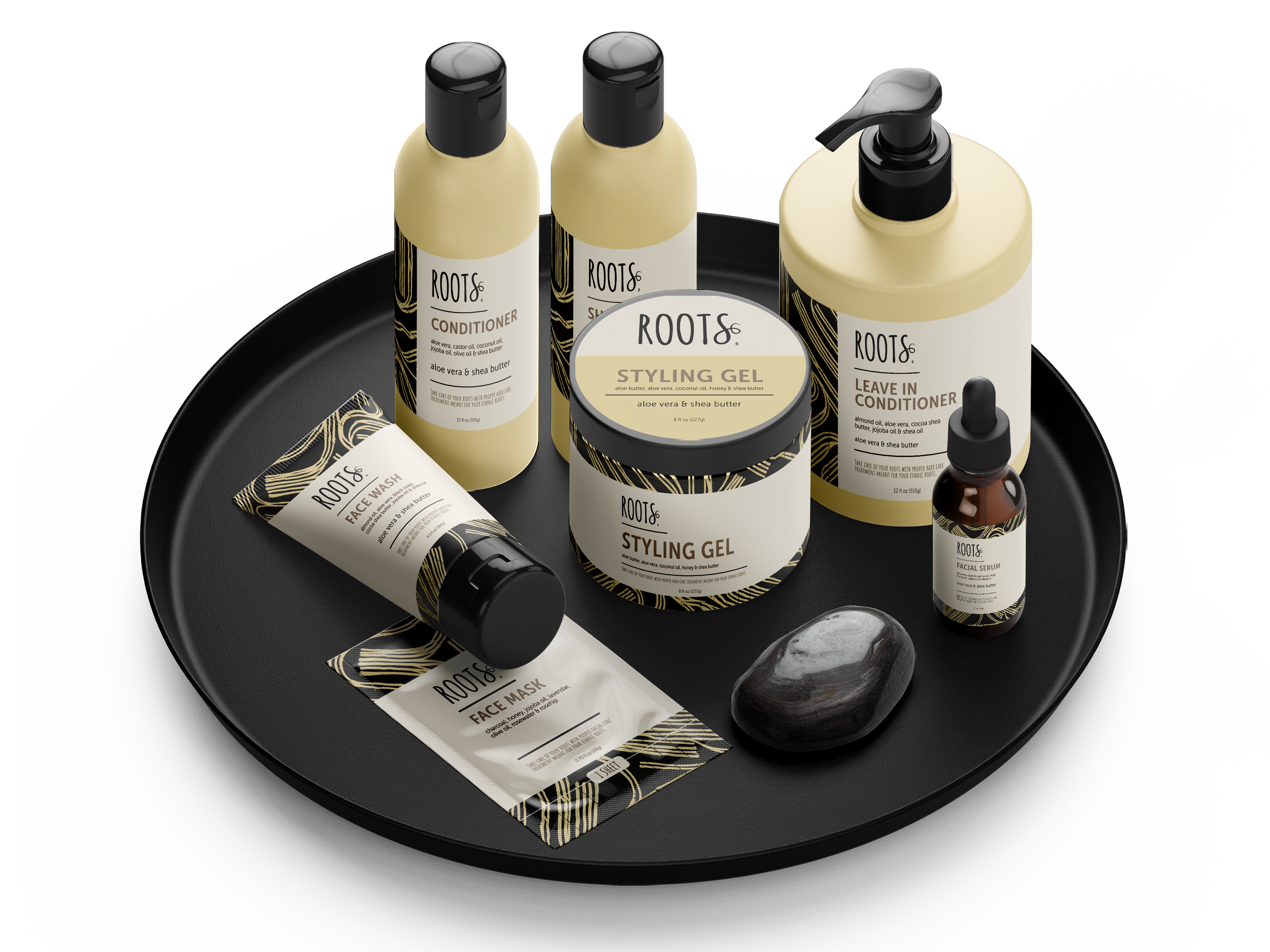 A collection of the products that are included in the mailer kit